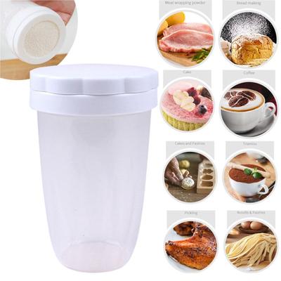 Portable Flour Container Versatile Flour Jar Flour Dusting Tool Household Plastic Powder Sugar Shaker with Cover