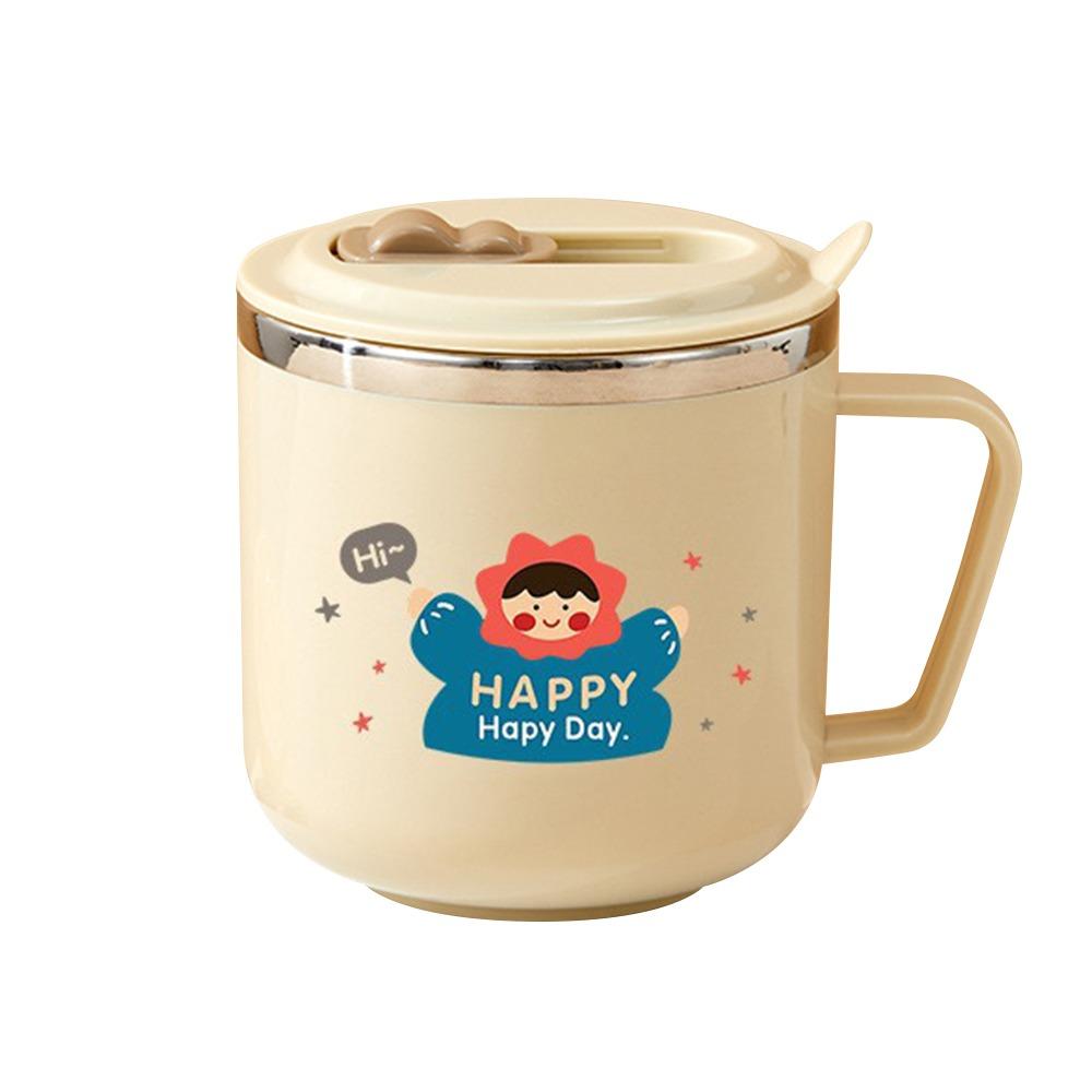 316 Stainless Steel Straw Water Cup Double Wall Drinking Cup Cute Insulated Mug  for Children