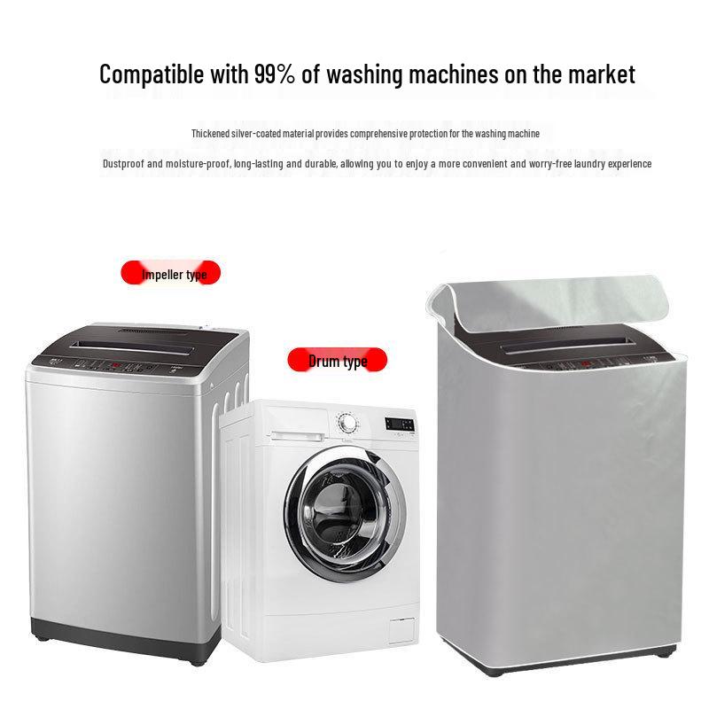 Waterproof Sunscreen Cover for Top Load Drum Washing Machines