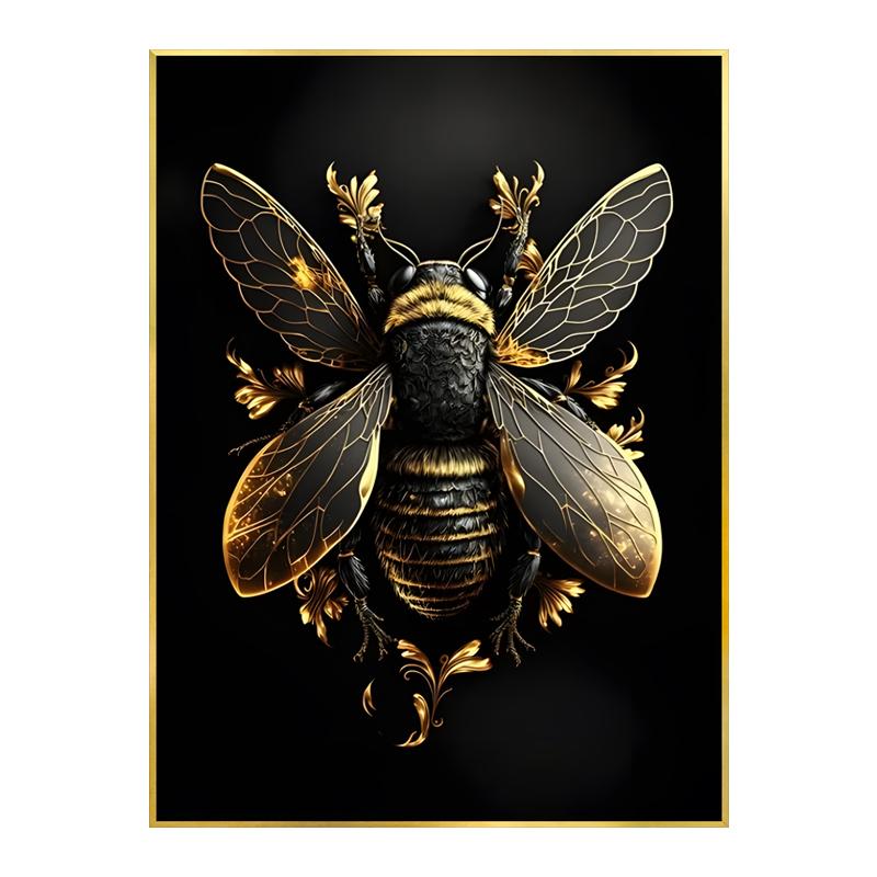 

Черное золото Орел Лев Волк плакат животные декоративные картины холст настенное искусство скандинавские эстетические картины Гостиная домашний декор 40x50cm No Framed