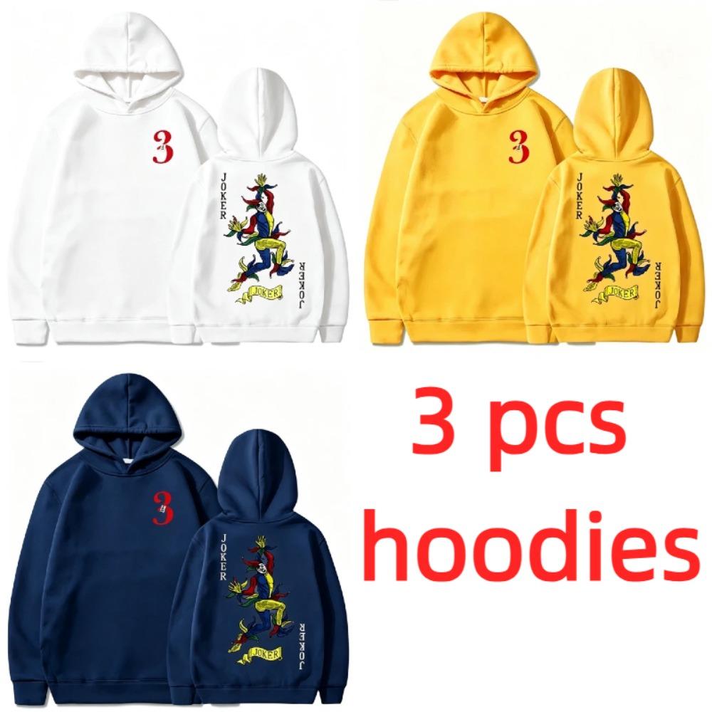 Spring Autumn Hoodies for Boys Girls Casual Sweatshirt Kids Clothes Tops Long Sleeve Hoodie Funny Clown Printed Hooded Pullover
