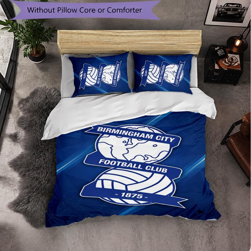 Birmingham City Themed Bedding 3Pcs Duvet Cover Set Decorative Bed Linen For Teen Room Home Decoration