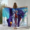3D E-Evangelions Cartoon G-Genesis Cool Soft Warm Flannel Blanket Art For Wall Living Room Decor Bed Picnic Office Birthday Gift