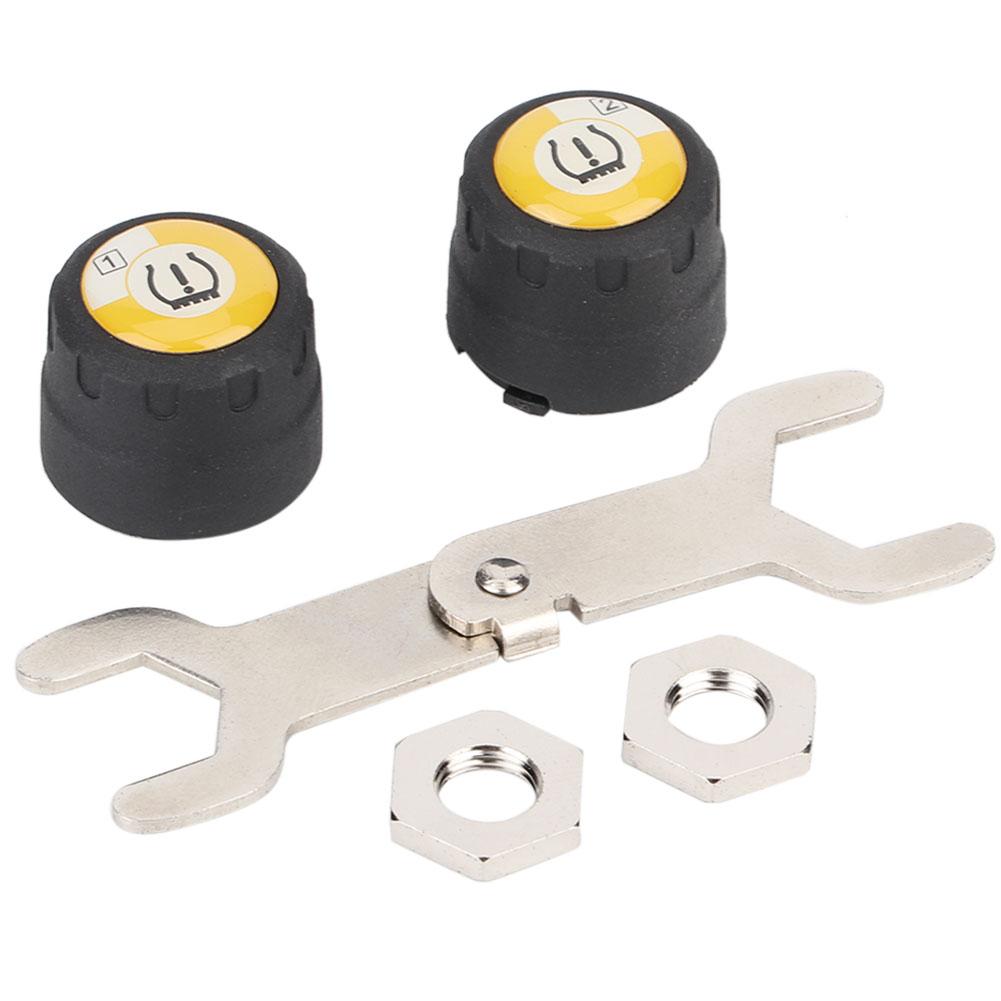 Motorcycle TPMS BT Tire Pressure Temperature Monitoring System for iOS Android W Tire Sensor