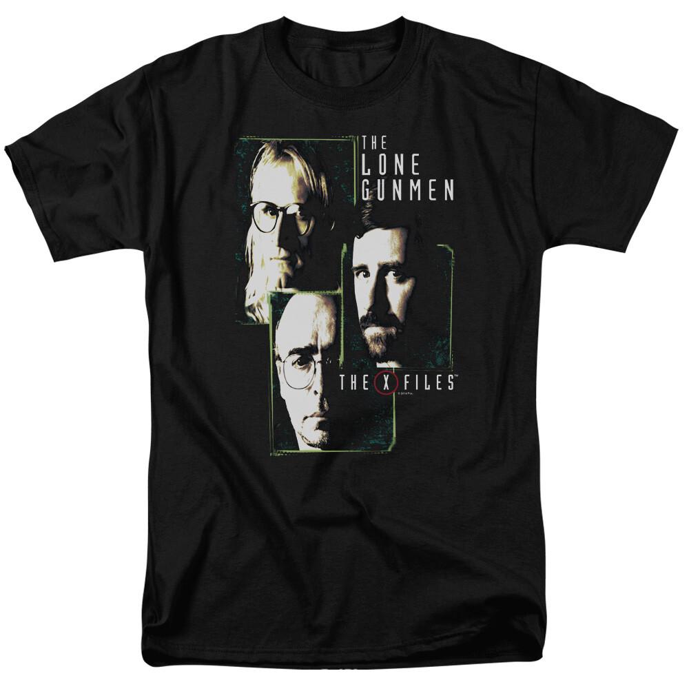 The X Files Lone Gunmen T Shirt Mens Licensed TV Show Alien UFO Retro Tee Black S