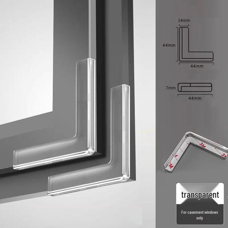 Transparent Silicone Table Corner Protector, Anti-Collision, Thickened, Right Angle, for Glass and Plastic Surfaces
