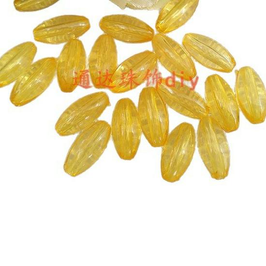 DIY Acrylic Transparent Glossy Rice Beads for Jewelry & Curtain Making