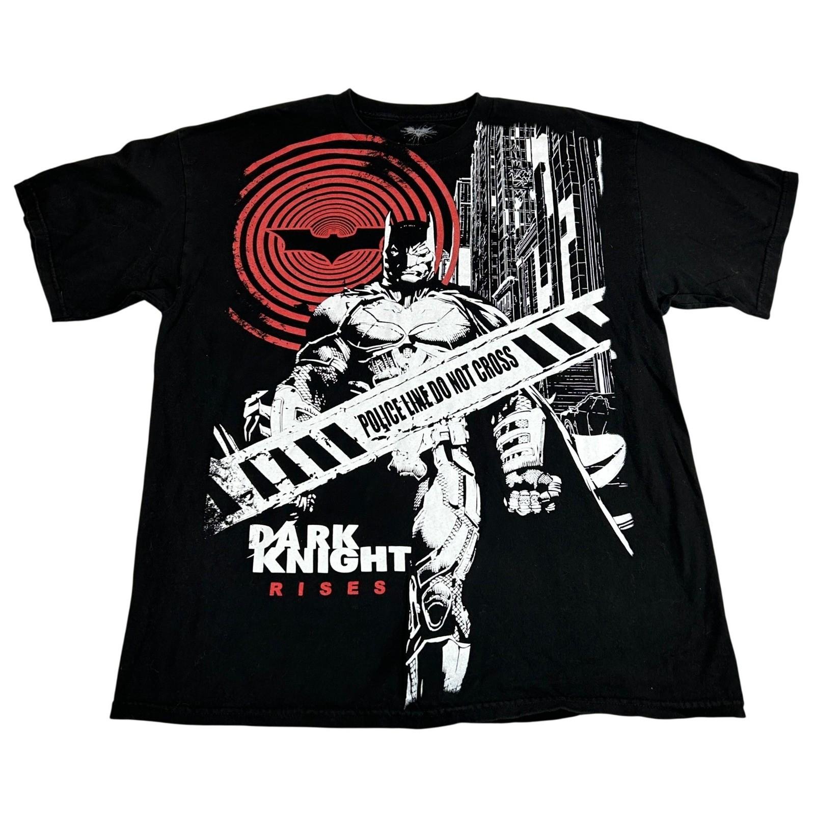 DC Comics The Dark Knight Rises Batman Graphic T Shirt Mens XL Black Movie Promo Unisex T-Shirt S