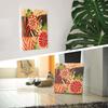Japanese Kimono Floral and Geometric Fabric Wall Panel, 57 x 57 cm