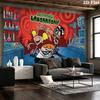 Dexter 's laboratory Wall Tapestry Aesthetic Wall Hanging Printed Fabric Blanket Decorative Tapestries for Bedroom Living Room Home Decor