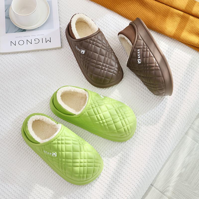 Cotton Slippers Autumn and Winter Indoor Home Home Non-slip Thick Bottom Plush Warm Couple