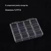 Transparent 12-Compartment Storage Box for Nail Art Accessories, Beads, and Electronic Components.