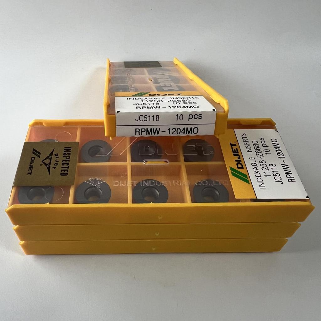 RPMW-1204MO JC5118 / Industrial indexable carbide inserts 10 Pcs
