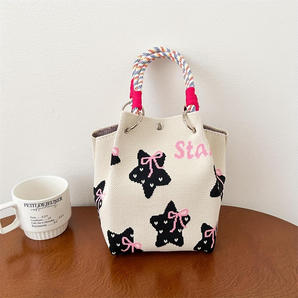Large Capacity Women's Handbag | Ring Buckle Drawstring Casual Carry Bag Foldable Bucket Bag