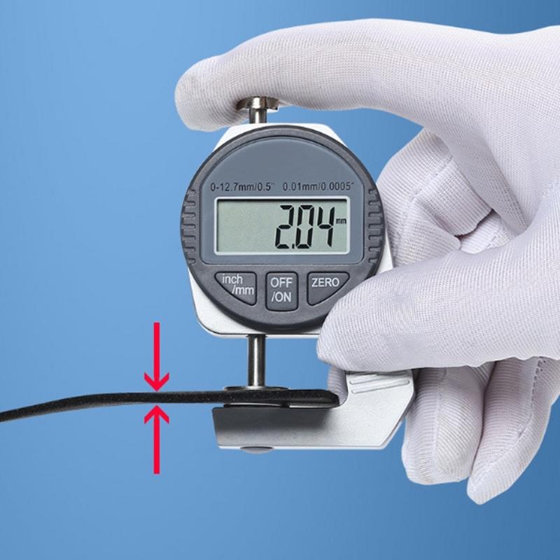 Digital Thickness Gauge Meter Measurement Tool for Paper Leather 0-12.7mm/0.5in 0.01mm Thickness Indicator Micrometer