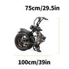 BURCHDA R7 Dubbele Motor Elektrische Fiets 3000W, 48V 20" Dikke Band All-Terrain Ebike voor Volwassenen