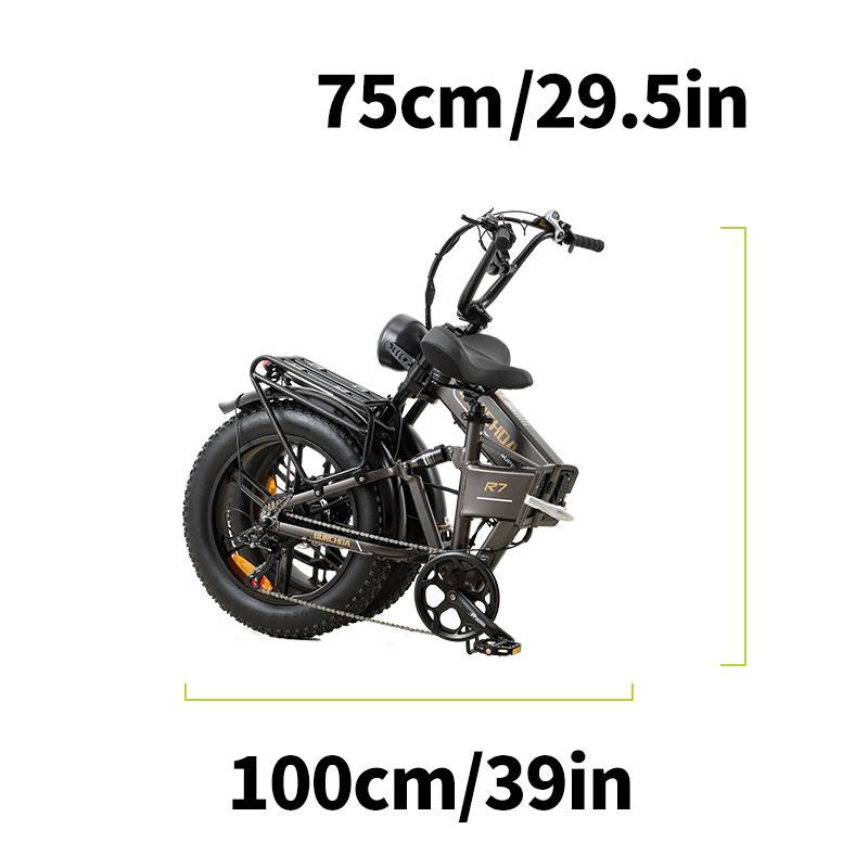 BURCHDA R7 Dubbele Motor Elektrische Fiets 3000W, 48V 20" Dikke Band All-Terrain Ebike voor Volwassenen