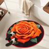Quick Dry Rose Floor Mat Absorbent Bathroom Rug Creative Flower Carpet  for Living Room Bedroom