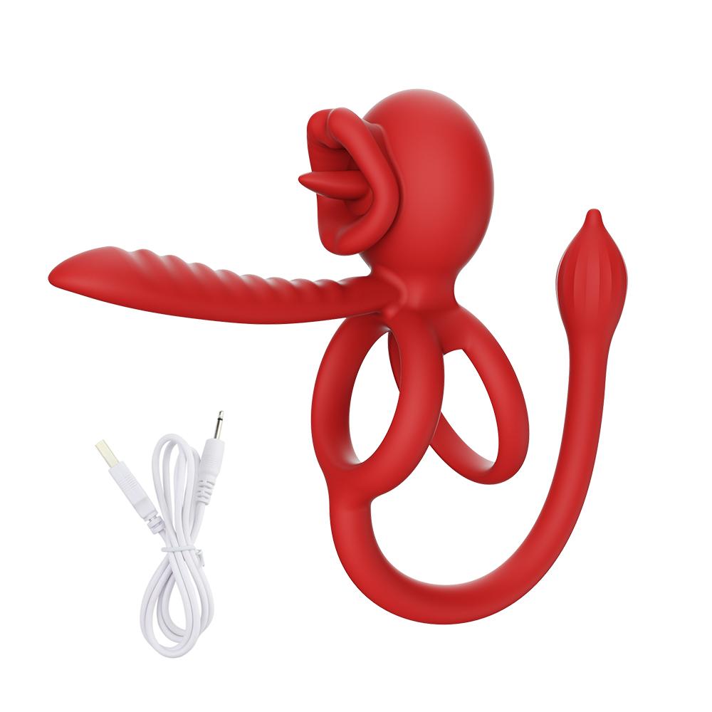 APP Control Penis Cock Ring Vibrator Penis Delayed Ejaculation Testicles Clit Nipple G Spot Stimulator Sex Toy for Couples 18+