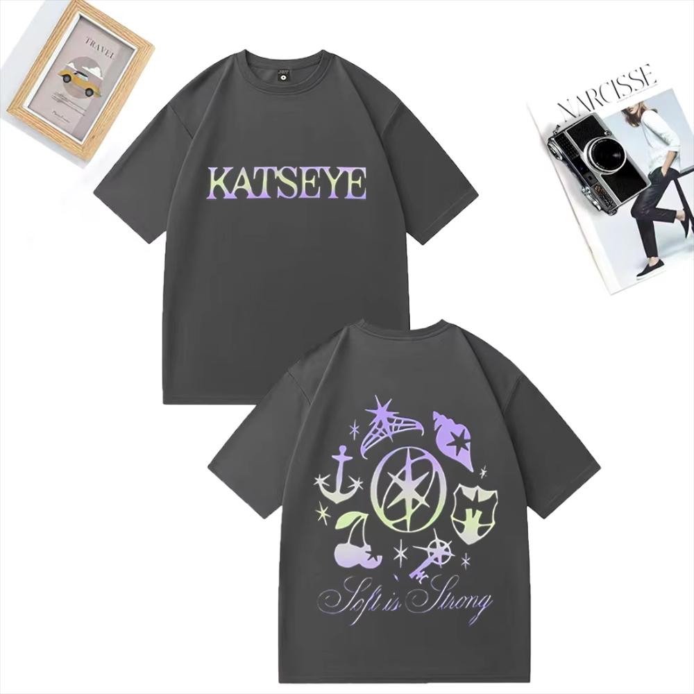 Katseye Fashion Printed T Shirt Mens Womens High Quality Vintage Tshirt Cotton Tops Hip Hop Streetwear Short Sleeve Tee Shirt