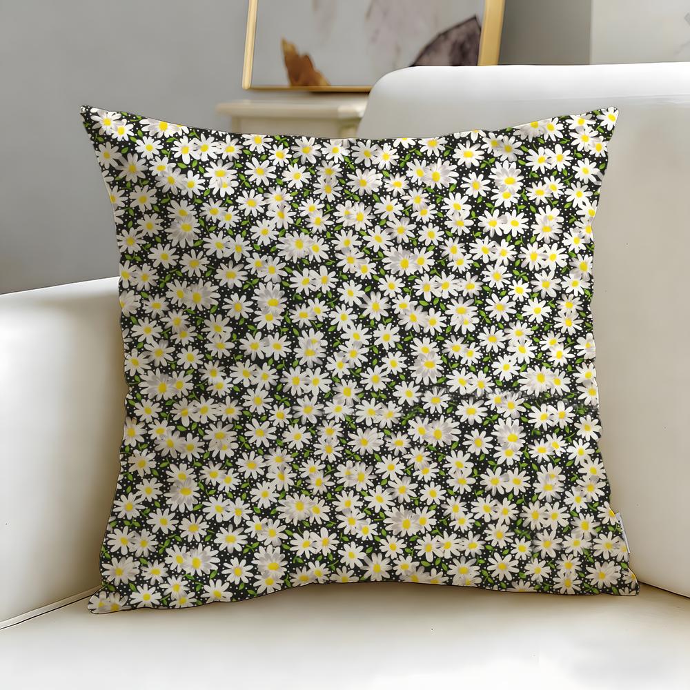 Retro patterns Cushion Cover Soft EasyWash Pillow Case Versatile for Couch Bed Travel and Office
