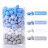 50pcs/lot 12mm Silicone Spacer Beads for DIY Charms Newborn Nursing Accessories Necklace Pacifier Chain Teething Toy BPA Free