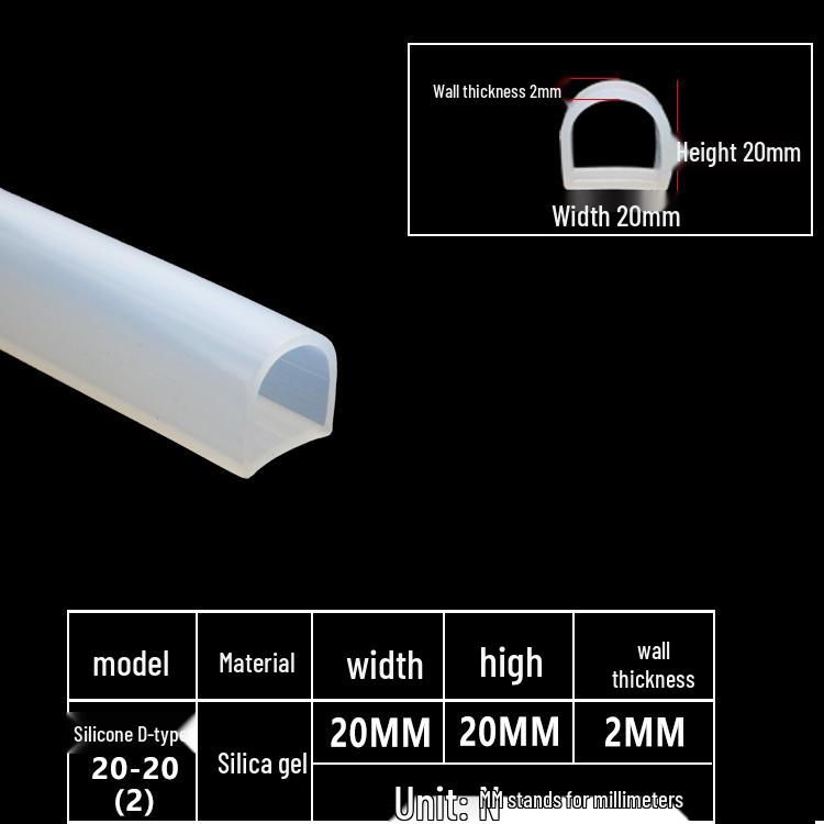 D-Shaped Silicone Sealing Strip: High-Temperature, Water-Retaining, Self-Adhesive, Anti-Collision, Shock-Absorbing for Doors & Windows