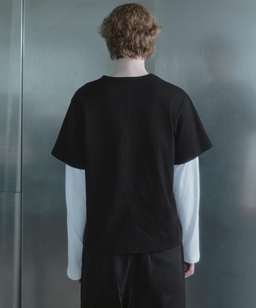 Kilyu Sonic Boom Layerd Long Sleeve T-Shirt_Black