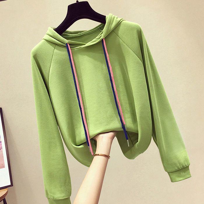 Sweatshirt for Women Oversize Hooded Solid Color Thickened Loose Casual Pullover Long Sleeve Winter Sweatshirt Top