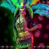 Mardi Gras Costume Tricolor Eyemask Beaded Necklace Feather Headband for Event Parties Favors Carnivals Party Supplies