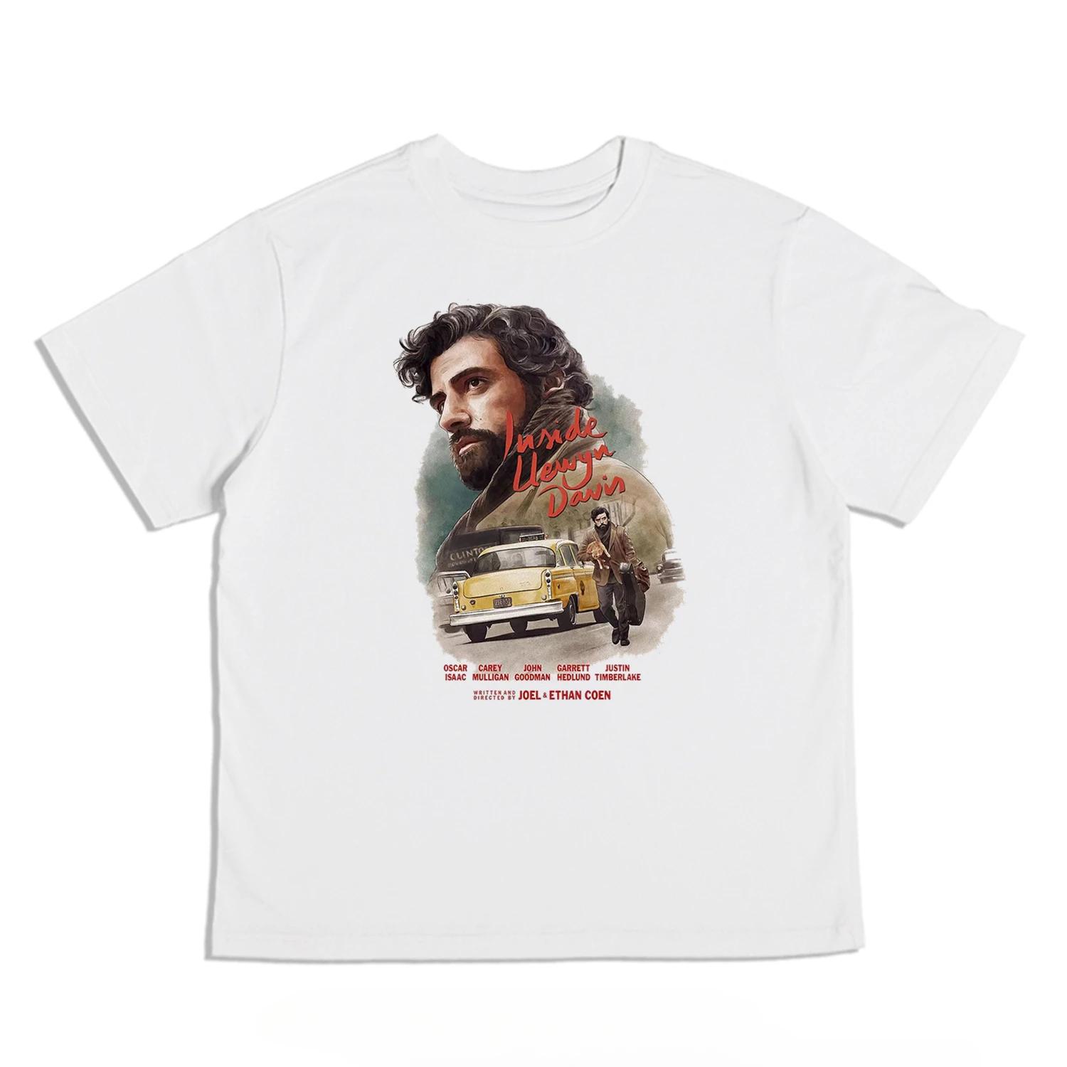 

2024 Pop Folk Inside Llewyn Davis Printed T-shirt Loose Pure Cotton Men and Women Short Sleeve Literary Men and Women New 4XL