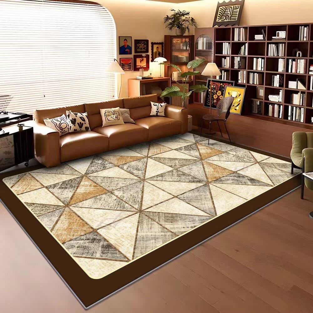 Modern Abstract Art Large Living Room Carpet Geometric Decoration Home Sofa Plush Rugs Bedroom Bedside Non-slip Soft Floor Mat