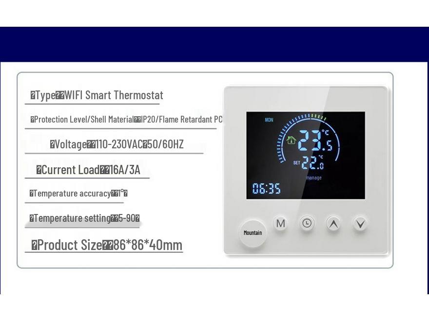 Smart WiFi LCD Floor Heating Thermostat for Electric and Water Systems