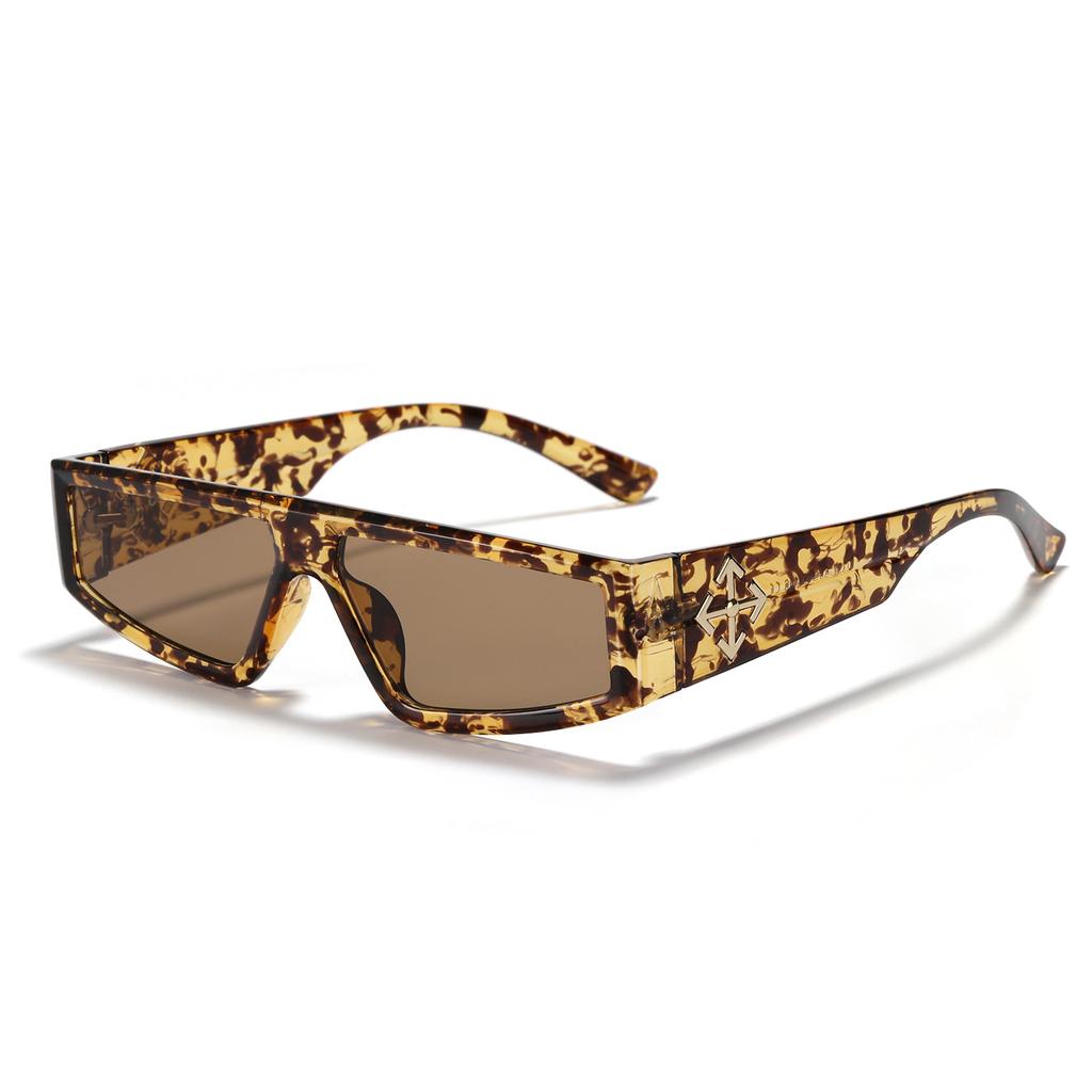 Square Glasses Sweet Cool Future Wind Big Frame Sunglasses Ins Women'S Rivets Trend Personalized Sunglasses Men