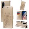 For Xiaomi Poco M7 4G Leather Case Butterfly Floral Imprint Wallet Stand Cover