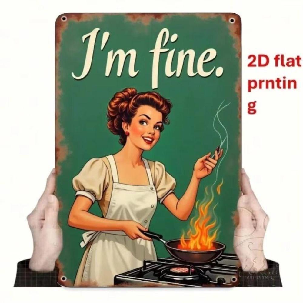 Retro Metal Tin Sign 20x30cm, Funny Wall Art Decor for Living Room Bar Cafe