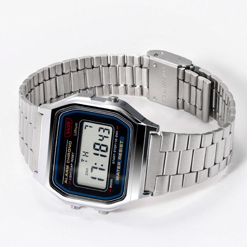 Cinturino da 18 mm per Orologio Casio F-91W Oro in Acciaio Inossidabile per SGW400 F84 F105/108/A158W/168 AE1200/1300 Bracciale da Polso in Acciaio