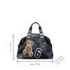 Women'S Mesh Handbag Splicing Cute Bear Casual Versatile Travel Lightweight Shoulder Messenger Bag