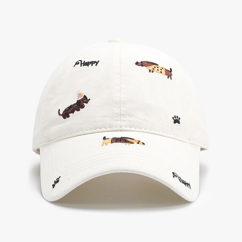 Tierstickerei Baumwoll-Baseballkappe Für Outdoor-Reisen Sonnenschutz
