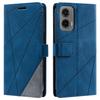 For Motorola Moto G35 5G Case Imprinted Lines PU Leather Splicing Wallet Phone Cover