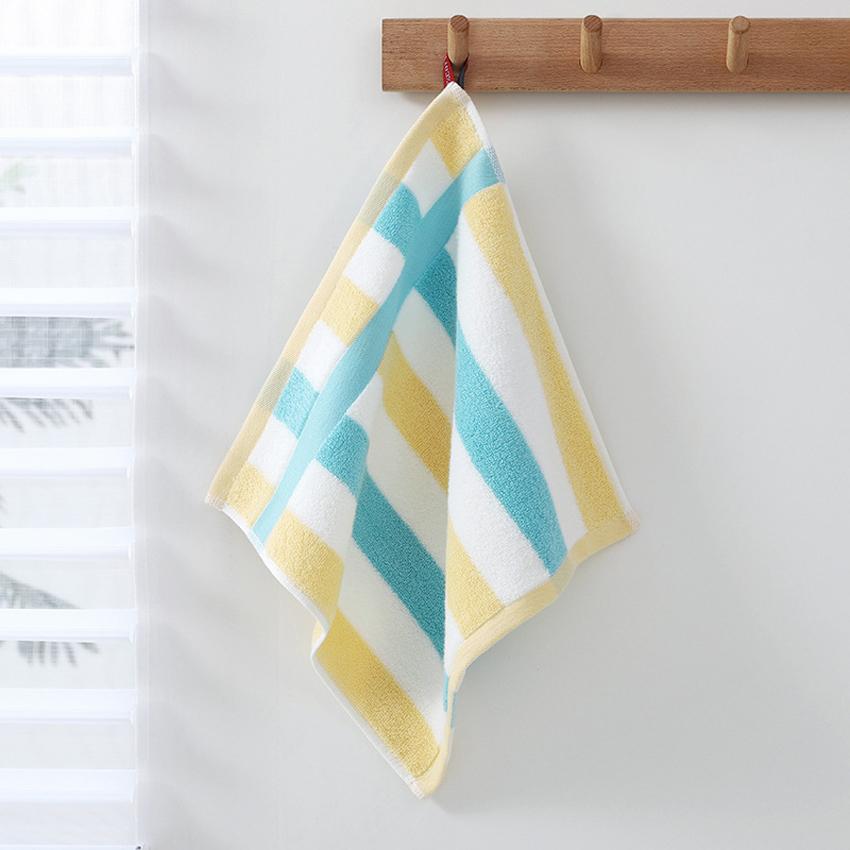 Rainbow Striped Hand Towel 100% Cotton Colorful Face Towels For Adults Kids Strong Absorbent Kitchen Bathroom Towel 34x34cm
