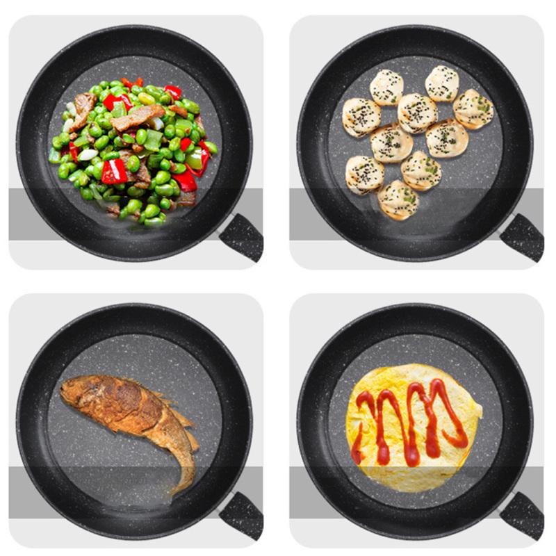 Tigaie antiaderentă obținută din piatră Acoperire cu 5 straturi Tigaie inferioară fără capac pentru aragazul cu inducție