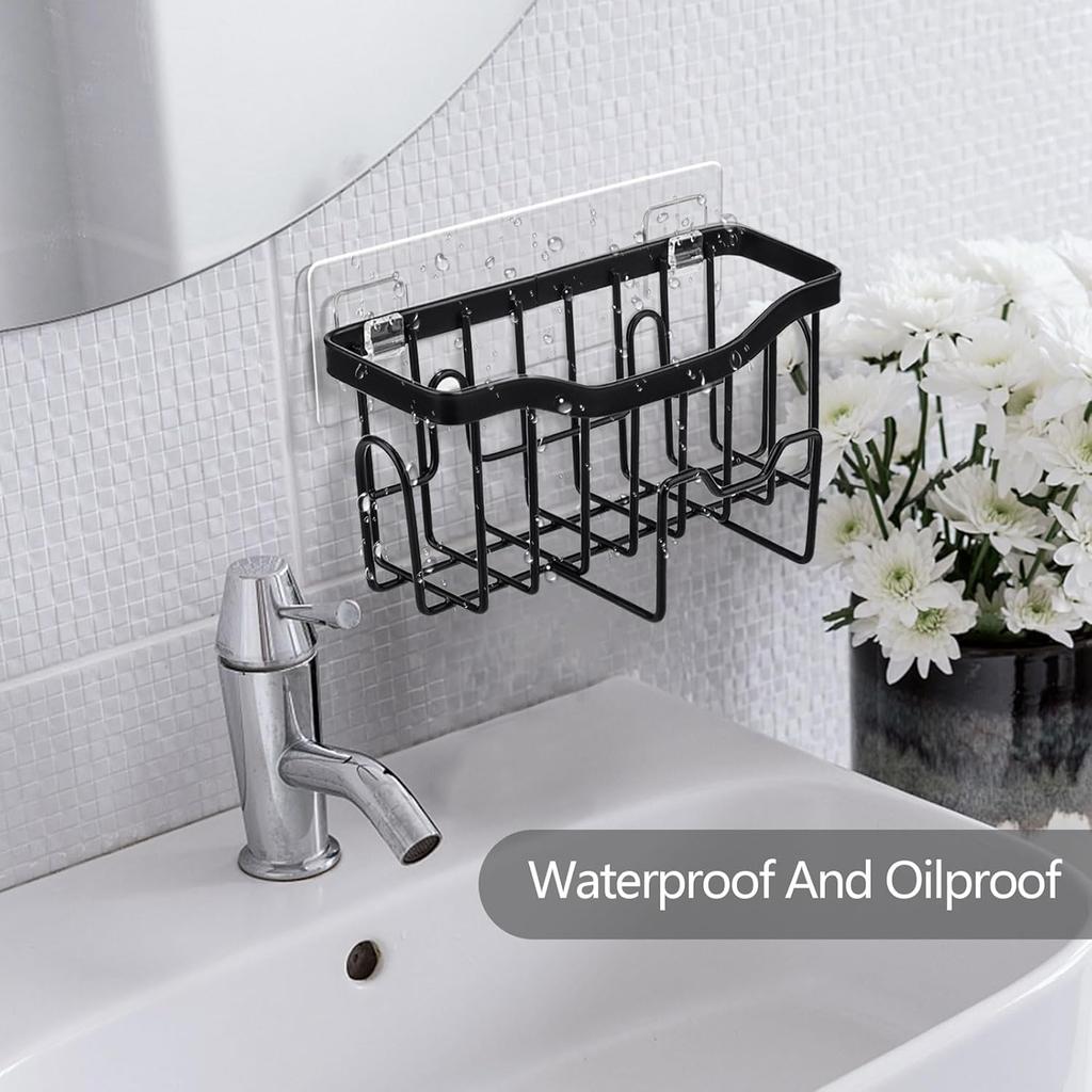 Adhesive Hooks for Sink Caddy,Replacement Adhesive Hooks for Sponge Holder,Kitchen Sink Caddy Hook,No Drilling,Adhesive Strip Kitchen Hooks Strong -2