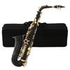 Saxophone Eb Alto Brass Carved Professional Orchestral Instrument with Maintenance ToolsBlack