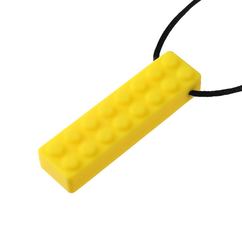 Collana in silicone per la dentizione: Blocchi da Costruzione Educativi e Ciondolo Sensoriale da Masticare per Neonati