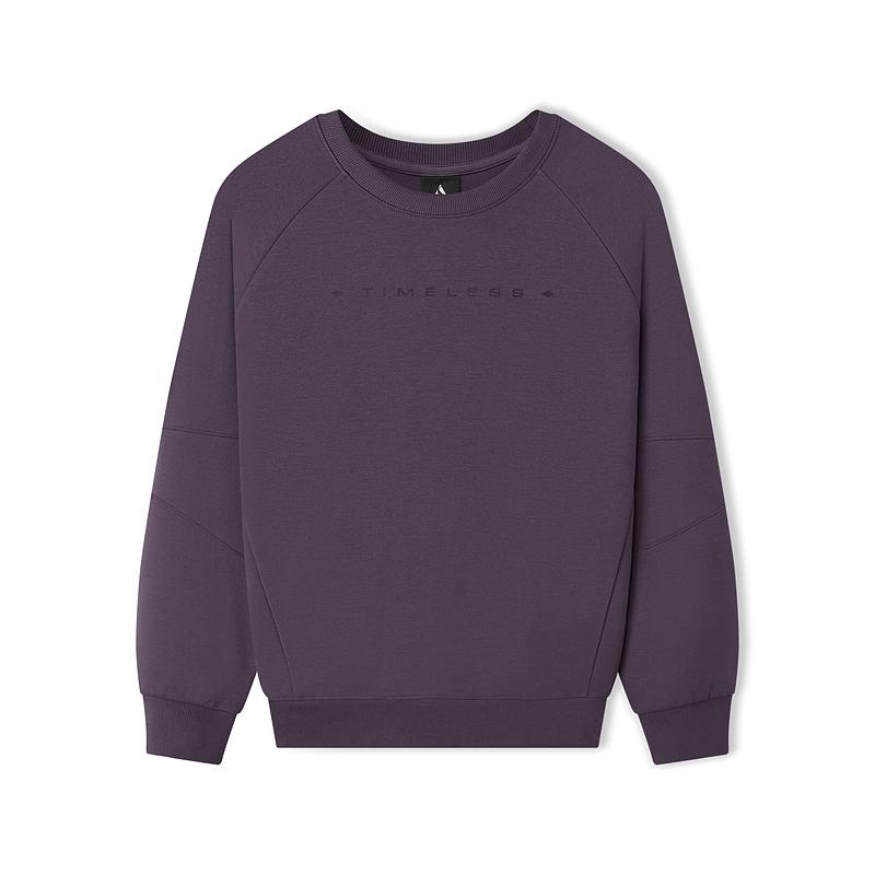 Skechers Knit Pullover Round Neck Logo Regular Long Sleeve Straight Fit Sweatshirt Men sweatshirt Plum-Red L325M019-02JB 2