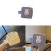 Blue Check Miffy Rabbit Storage Bag With Polyester Material For Casual Daily Use