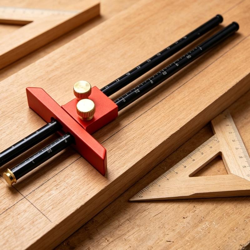 Marking Gauge Woodworking Scriber Duct Automatic Scriber Tool European Stainless Steel Double Head Mortise Gauge M4YD