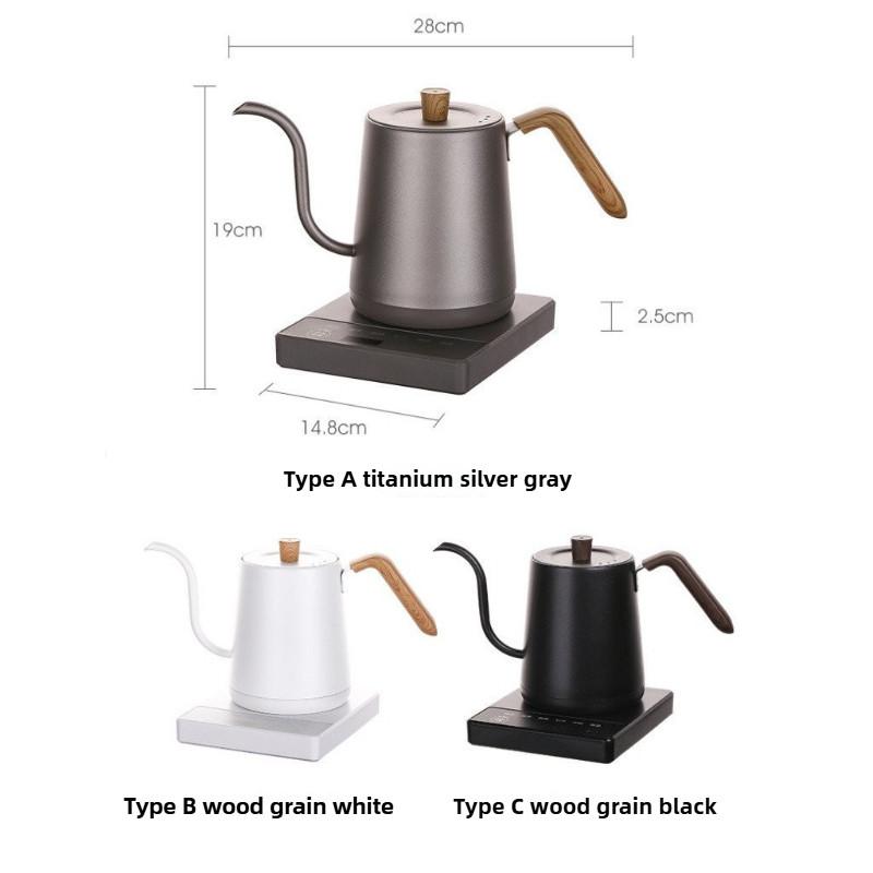 800ML Household Temperature Control Heating Water Bottle Stainless Steel Gooseneck Tea Kettle Electric Coffee Pot