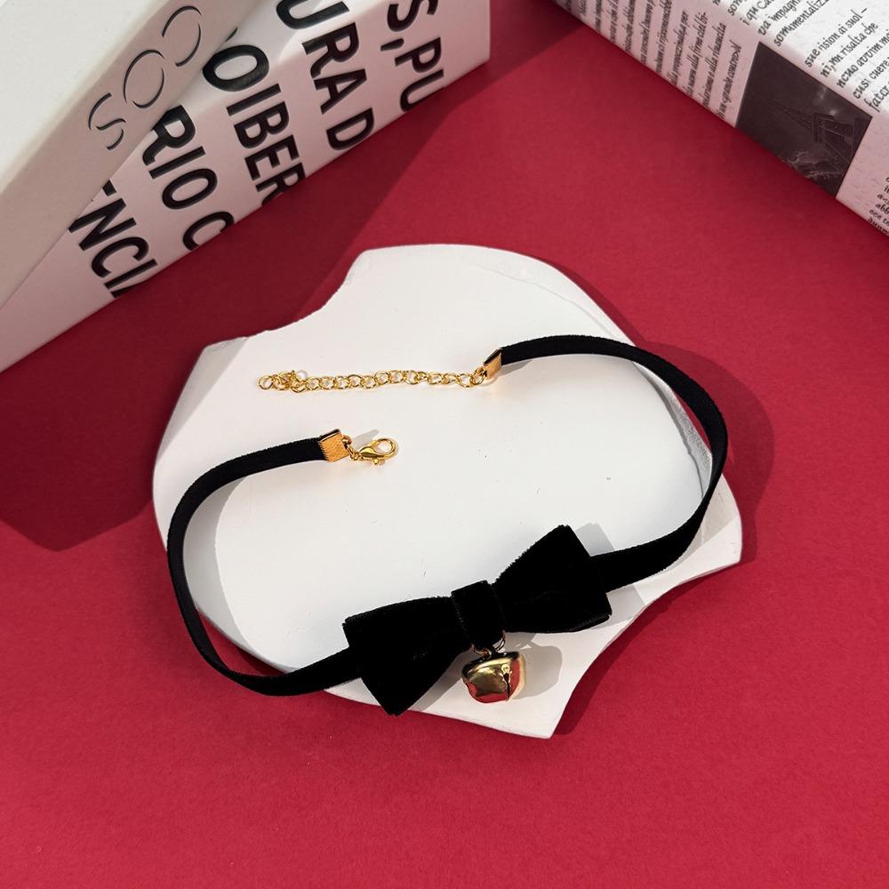 Velvet Bowknot Christmas Choker Plush Xmas Clavicle Chain Jewelry Accessories